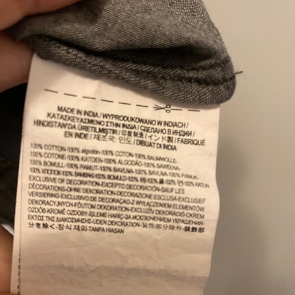 Vans Dark Blue Denim Button Down Sleeveless Top XS - Picture 8 of 13